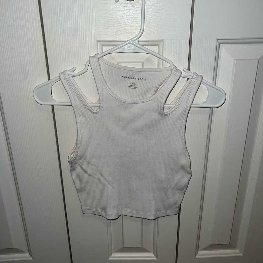 American Eagle Cut Out Shoulder Crop Tank